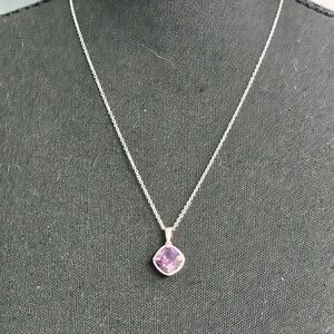 925 Sterling Silver Amethyst Pendant